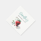 Serviette En Papier Baby shower de fraise Berry Sweet (Coin)