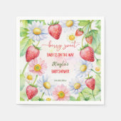 Serviette En Papier Baby shower de fraise douce Berry imprimé (Devant)