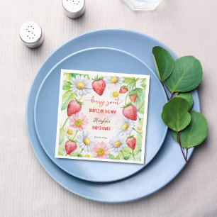 Serviette En Papier Baby shower de fraise douce Berry imprimé