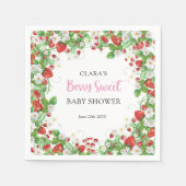 Serviette En Papier Baby shower de fraises Berry Sweet Napkins (Devant)
