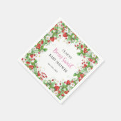 Serviette En Papier Baby shower de fraises Berry Sweet Napkins (Coin)