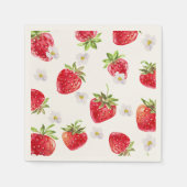 Serviette En Papier Baby shower de fraises sucrées (Devant)