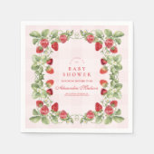 Serviette En Papier Baby shower de fraises sucrées (Devant)