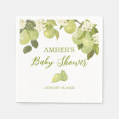 Serviette En Papier Baby shower de fruits poires (Devant)