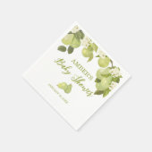 Serviette En Papier Baby shower de fruits poires (Coin)