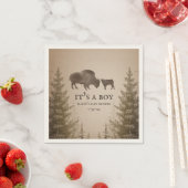 Serviette En Papier Baby shower de garçon À feuillage persistant Mama  (En situation)