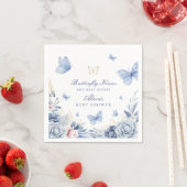 Serviette En Papier Baby shower de garçon Baisers papillon (En situation)
