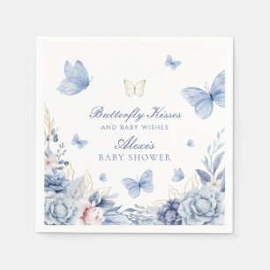 Serviette En Papier Baby shower de garçon Baisers papillon