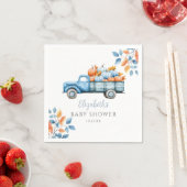 Serviette En Papier Baby shower de garçon bleu Citrouille doux (En situation)