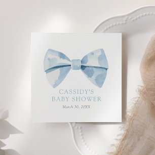 Serviette En Papier Baby shower de garçon Blue Bowtie
