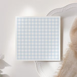 Serviette En Papier Baby shower de garçon En vichy bleu<br><div class="desc">Ajoutez une touche de finesse à votre décor de baby shower avec ces élégantes serviettes en vichy bleues.</div>