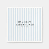 Serviette En Papier Baby shower de garçon En vichy bleu (Devant)