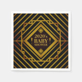 Serviette En Papier Baby shower de Gatsby Gold 2020 (Devant)