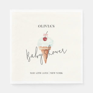 Serviette En Papier Baby shower de glace à la crème glacée à la confit