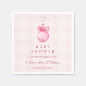 Serviette En Papier Baby shower de golf de fille rose (Devant)