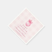 Serviette En Papier Baby shower de golf de fille rose (Coin)