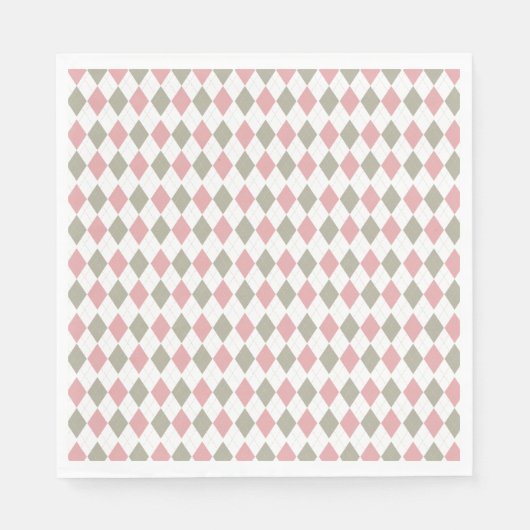 Serviette En Papier Baby shower de golf moderne Motif rose (Devant)