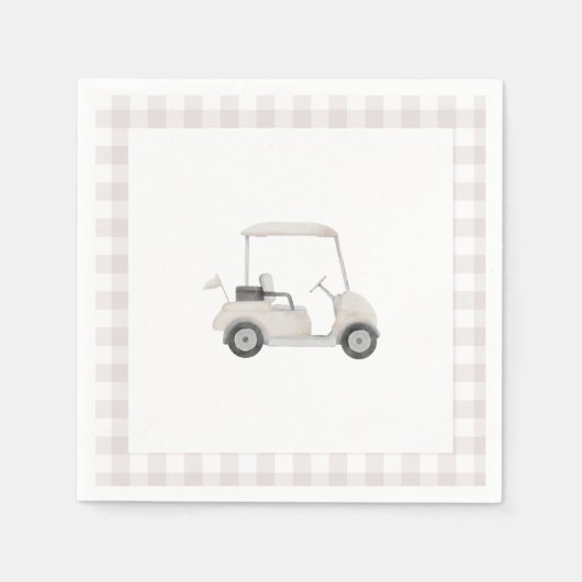 Serviette En Papier Baby shower de golf neutre serviette (Devant)