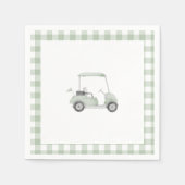 Serviette En Papier Baby shower de golf vert Sage (Devant)