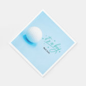 Serviette En Papier  Baby-Shower de golfeur Thème bleu  (Coin)