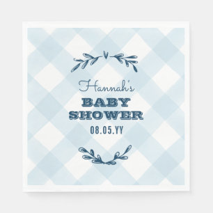 Serviette En Papier Baby shower de guingan de pays