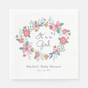 Serviette En Papier Baby shower de guirlande de jardin