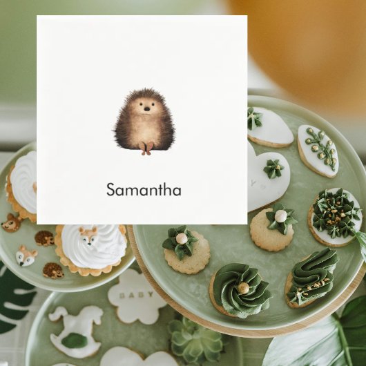 Serviette En Papier Baby shower de hérisson de bois de Sublimation ver