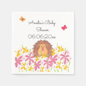 Serviette En Papier Baby shower de hérisson mignon personnalisé (Devant)
