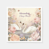 Serviette En Papier Baby shower de jardin du lac Swan (Devant)