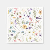 Serviette En Papier Baby shower de jardin papillon fleur sauvage (Devant)