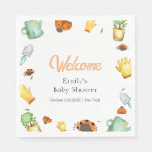 Serviette En Papier Baby shower de jardin rustique Ladybug (Devant)
