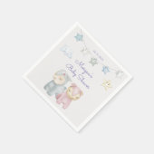 Serviette En Papier Baby shower de jouets Pastel Plush Monogram (Coin)