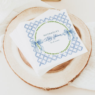 Serviette En Papier Baby shower de la boue florale du millénaire