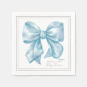 Serviette En Papier Baby shower de la ceinture bleue (Devant)