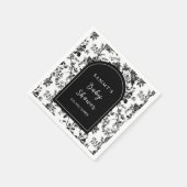 Serviette En Papier Baby shower de la Chine antique noire (Coin)