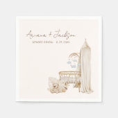 Serviette En Papier Baby shower de la crèche Neutral Boho (Devant)
