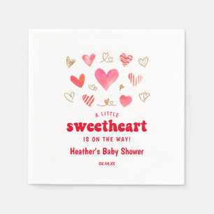 Serviette En Papier Baby shower de la fête de Sweetheart Valentines