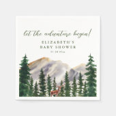 Serviette En Papier Baby shower de la forêt de cerfs (Devant)