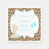 Serviette En Papier Baby shower de la Giraffe Bleue (Devant)