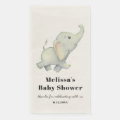 Serviette En Papier Baby shower de la jungle des éléphants (Devant)