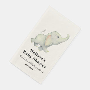Serviette En Papier Baby shower de la jungle des éléphants
