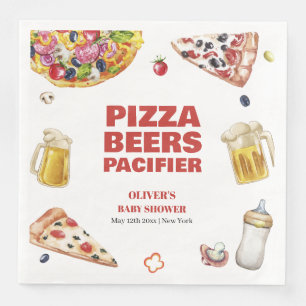 Serviette En Papier Baby shower de la loupe de bière Mama Mia Pizza