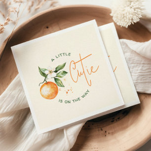 Serviette En Papier Baby shower de la petite croûte orange Citrus