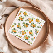 Serviette En Papier Baby shower de la Petite Cutie Orange Citrus