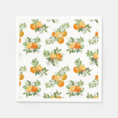 Serviette En Papier Baby shower de la Petite Cutie Orange Citrus (Devant)