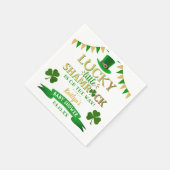 Serviette En Papier Baby shower de la Saint-Patrick du Petit Shamrock (Coin)