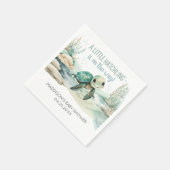 Serviette En Papier Baby shower de la tortue de mer (Coin)