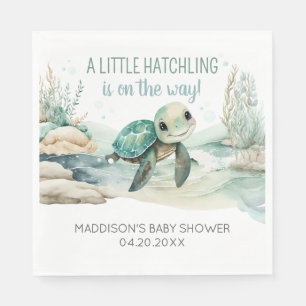 Serviette En Papier Baby shower de la tortue de mer