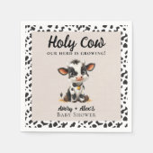 Serviette En Papier Baby shower de la Vache Sainte (Devant)