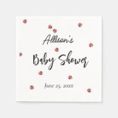 Serviette En Papier Baby shower de Ladybugs mignons (Devant)